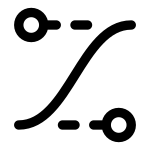Ease Curve Control Points SVG Icon